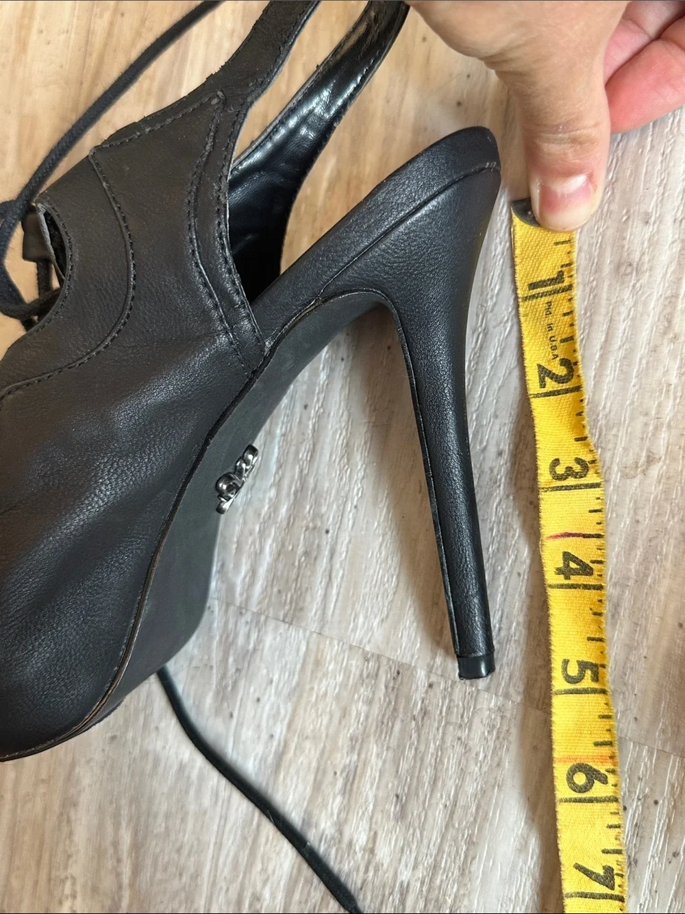 Simply Vera Vera Wang Black Lace-Up Peep-Toe Stiletto Sandals